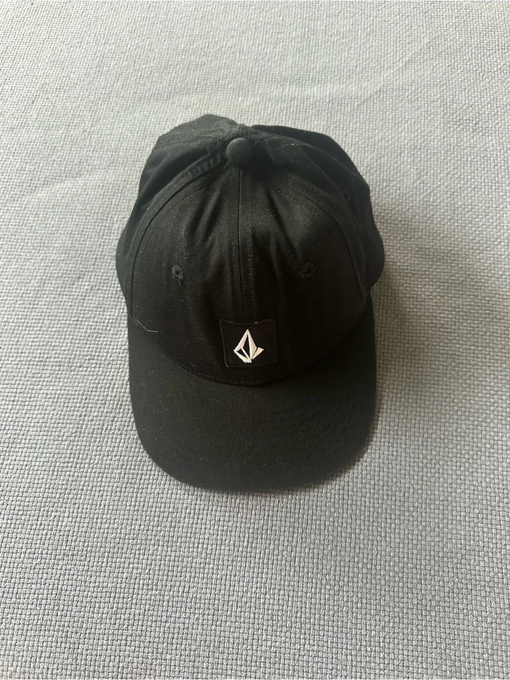 Volcom Black Kids Baseball Cap with White Logo Patch